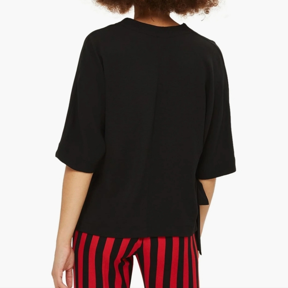 Topshop Side Tie Blouse - Picture 2 of 15